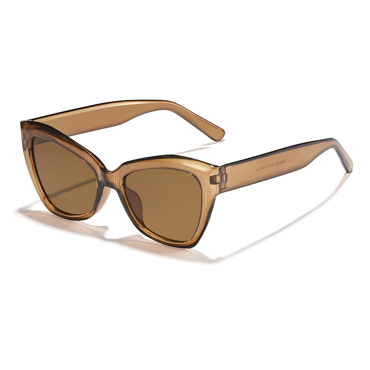 Damen Cat-Eye Sonnenbrille mit stilvollem transparentem Rahmen Karnz