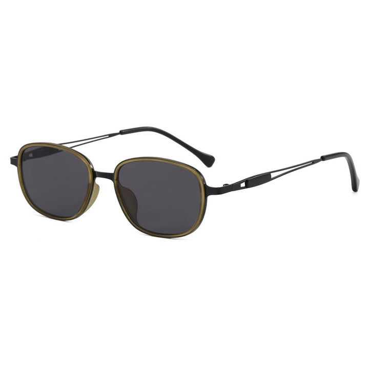 Modische Sonnenbrille mit Quadratischem Rahmen und Schmalem Metallgestell Karnz