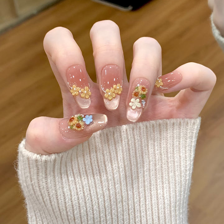Premium Glitzernde Press-On Nagelerweiterungen Karnz