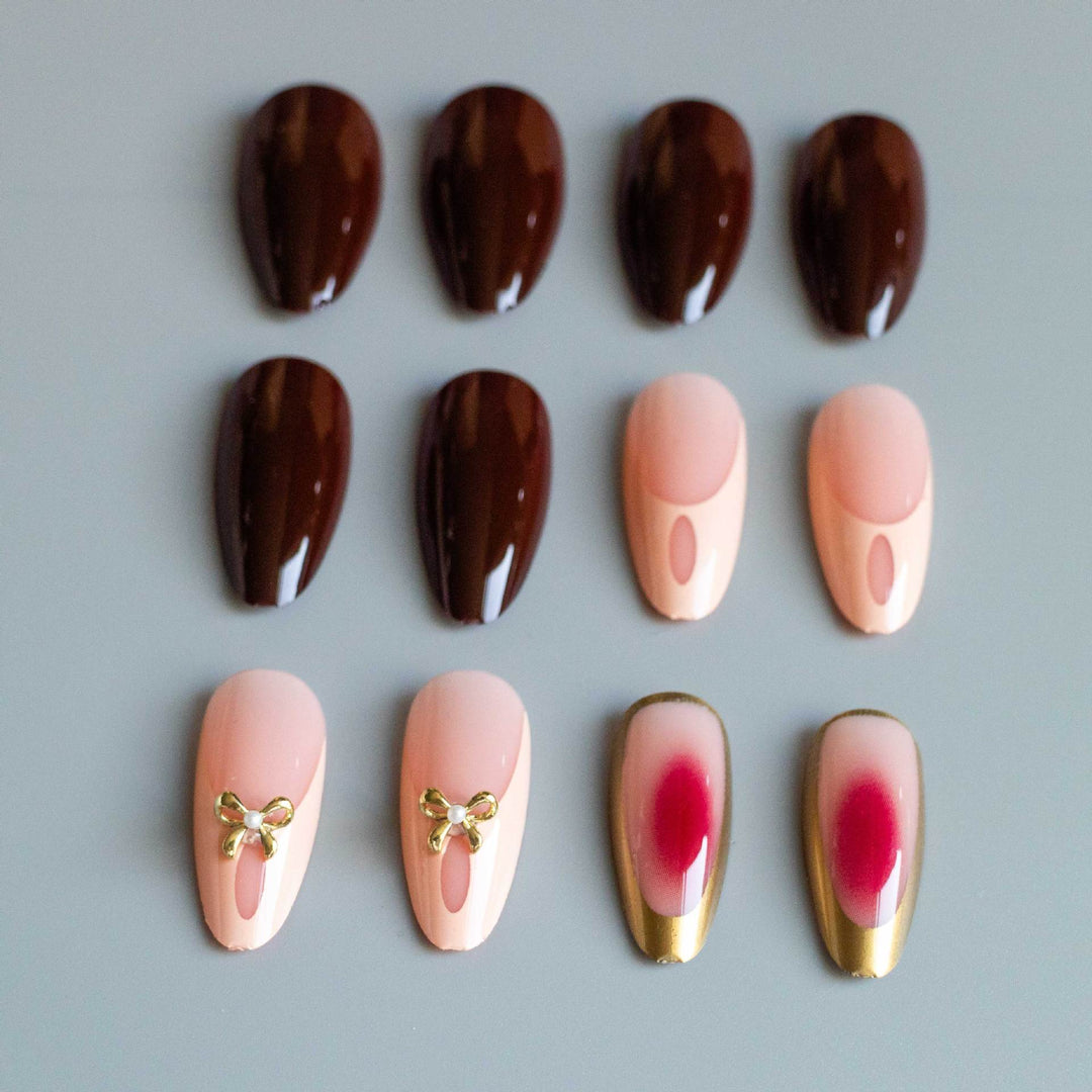 Elegantes Künstlerisches Acrylnageldesign-Set