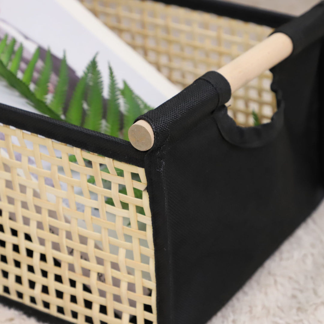 Modernes Aufbewahrungsbehälter mit Rattan-Optik Karnz