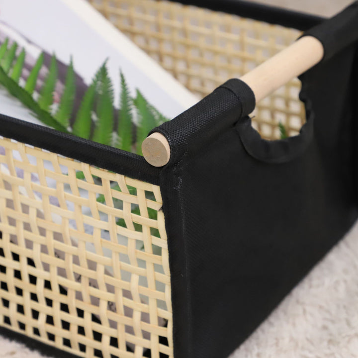 Modernes Aufbewahrungsbehälter mit Rattan-Optik Karnz