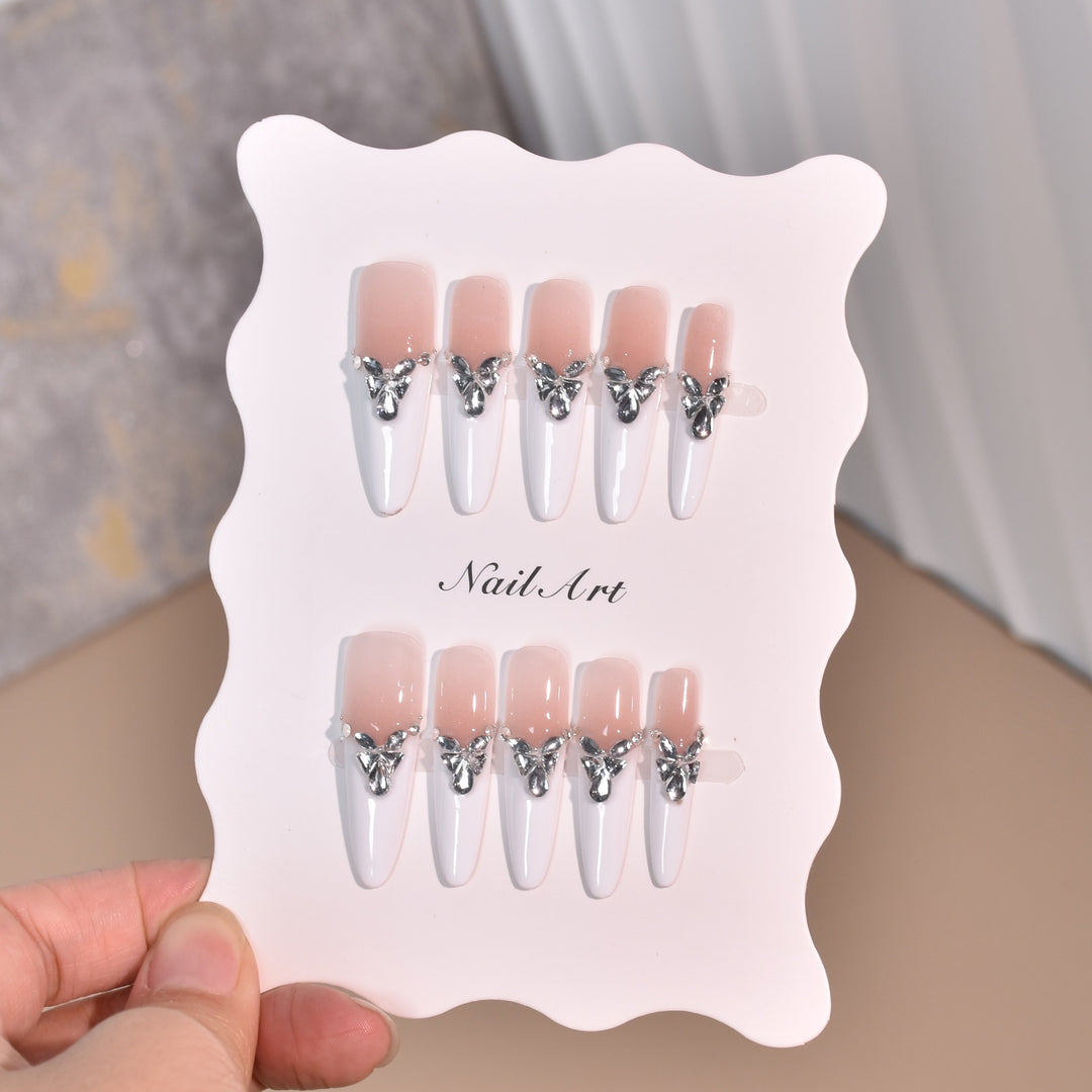 Glamouröse Stiletto Press-On Nagelset Karnz