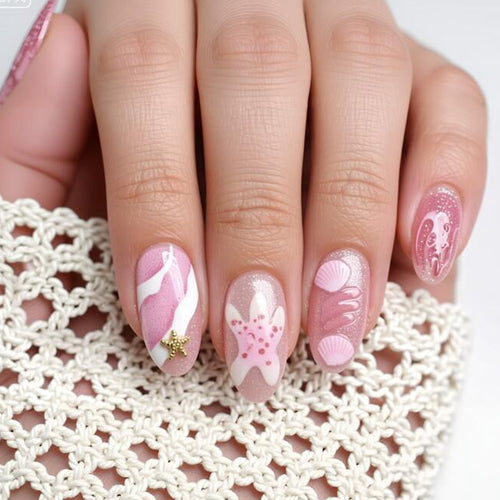 Künstlerisches Floral Design Press-On Nagelset Karnz 1787225204