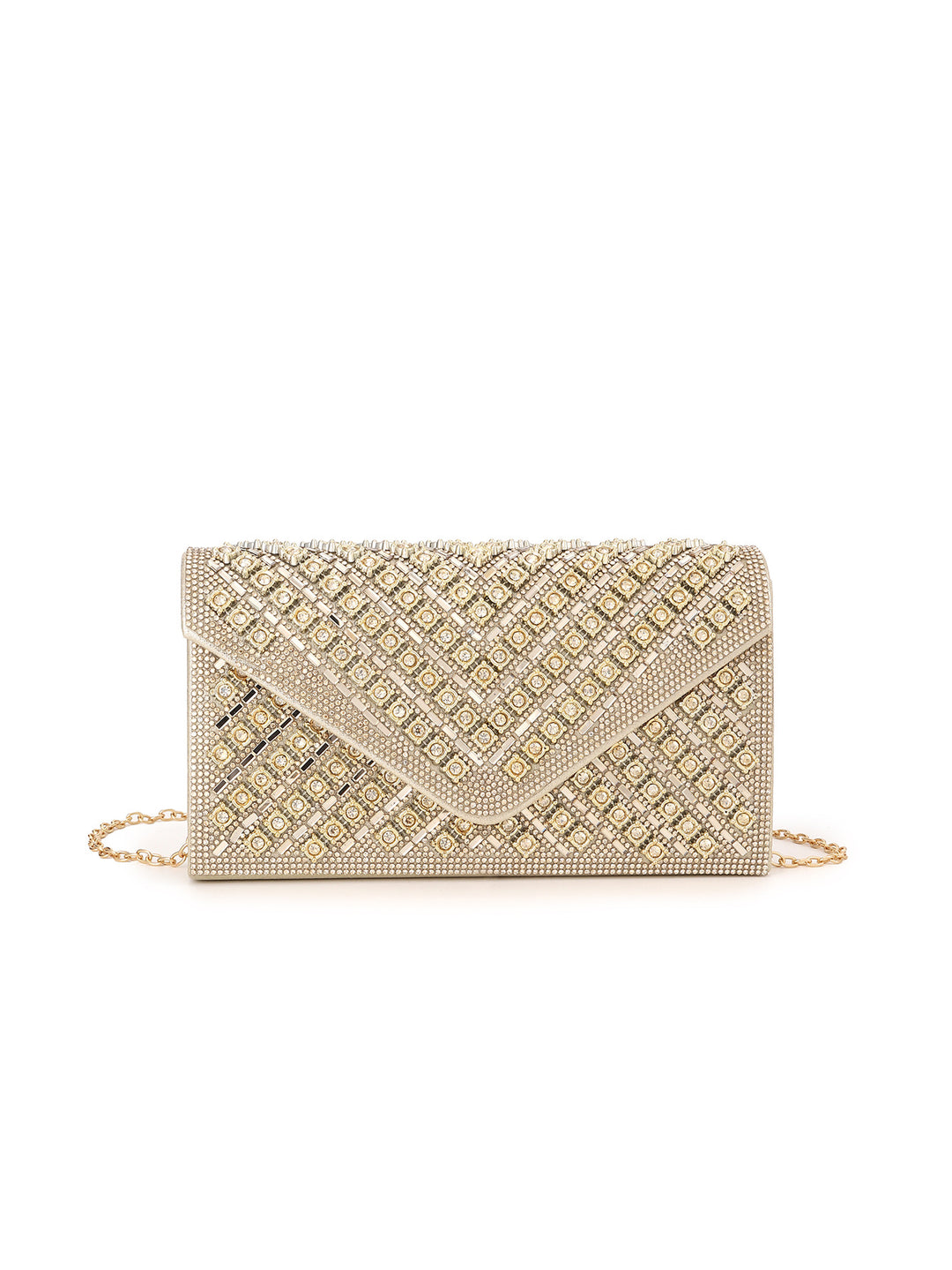 Kristallverzierte Abendclutch