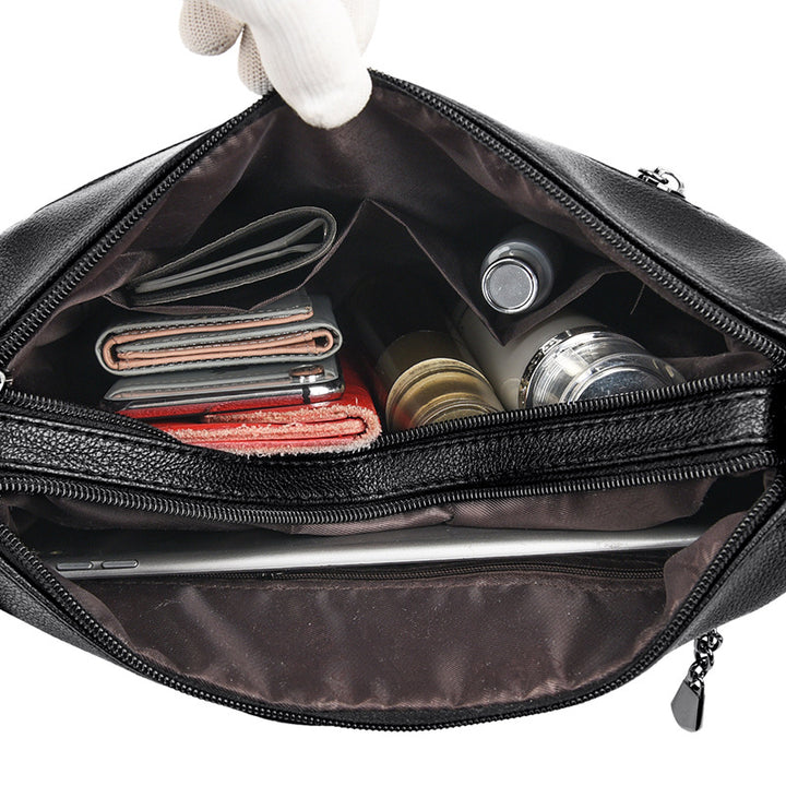 Elegante Schultertasche mit Reißverschlussdetails Karnz