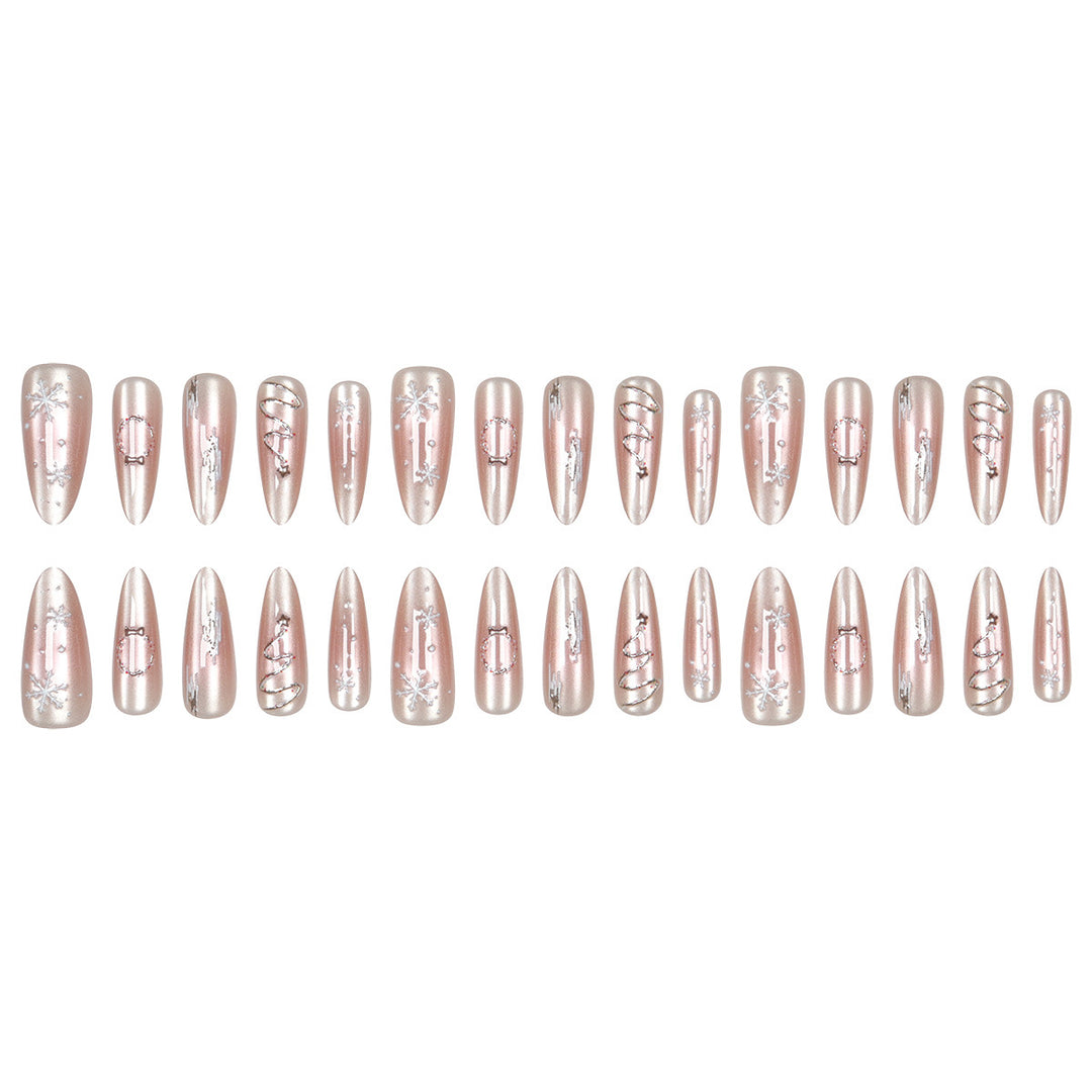 Premium Stiletto Press-On Nägel mit elegantem gefrostetem Design Karnz