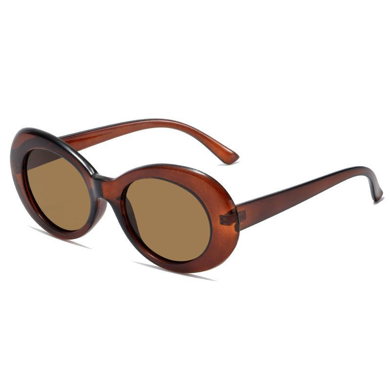 Damen Retro-inspirierte Sonnenbrille mit einem eleganten, ovalen Rahmen Karnz