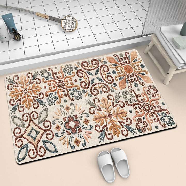 Künstlerische Mosaik-Badmatte Karnz