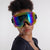 Damen modische Skibrille mit trendigem Nieten-Design Karnz