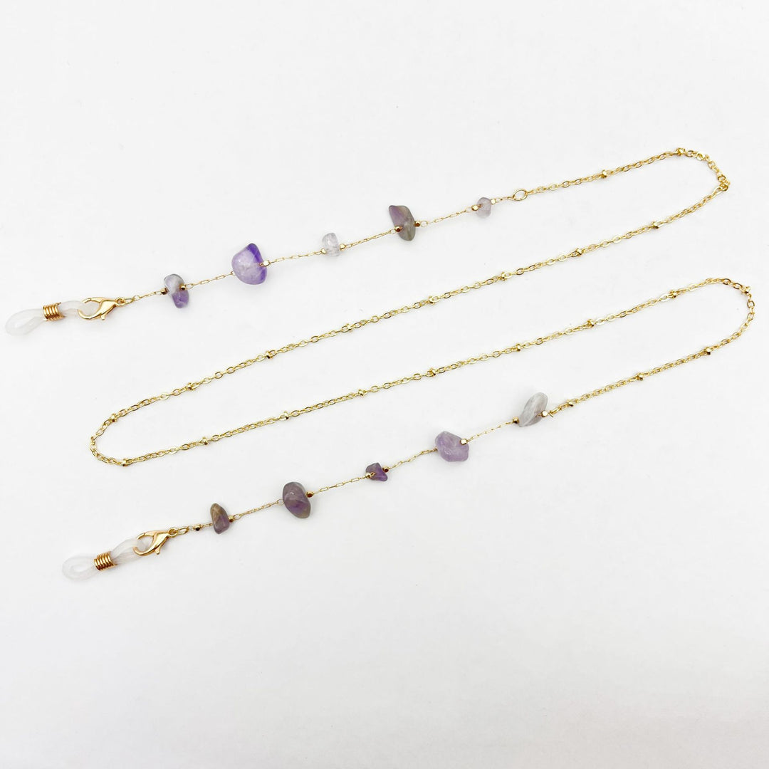Bunte Edelstein Brillen Kette Karnz