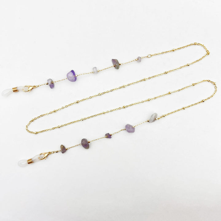 Bunte Edelstein Brillen Kette Karnz