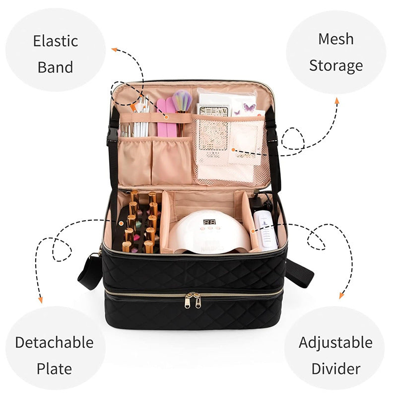 Kosmetik-Organizer Tasche mit Multifunktionaler Fächeraufteilung Karnz