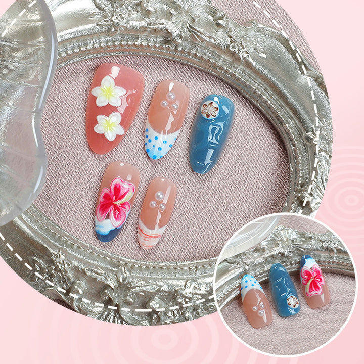 Blumenmotiv Druck-Nagelset Karnz