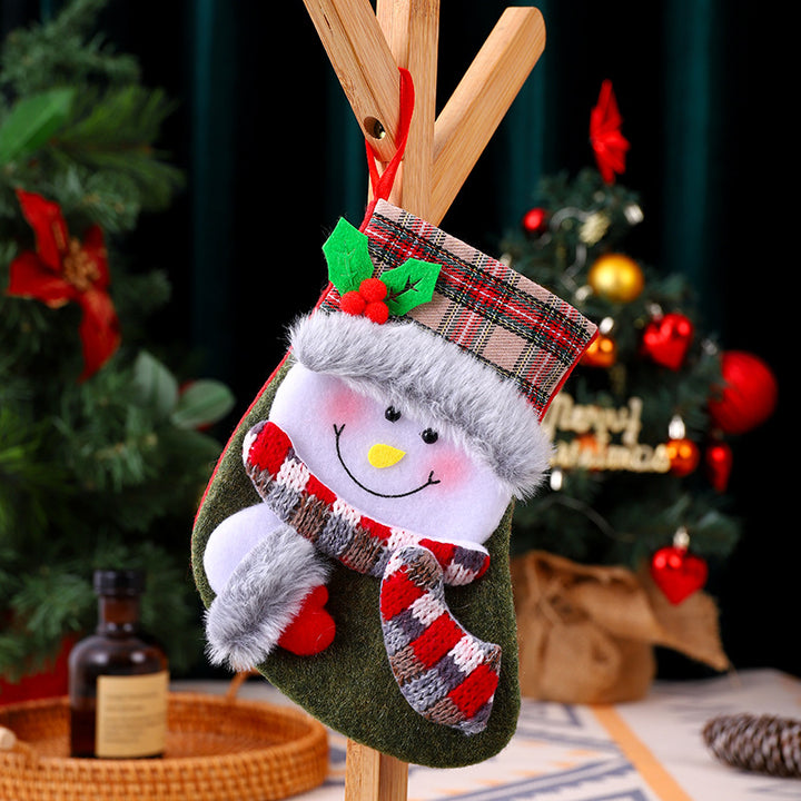 Weihnachtlicher Stoffsocken Karnz