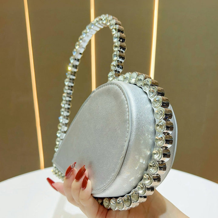 Herzförmige Strass-Handtasche