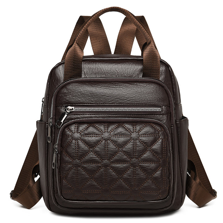 Gepolsterter Leder-Multi-Functional-Rucksack