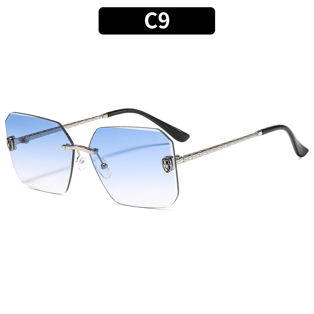 Schicke geometrische Schildbrille
