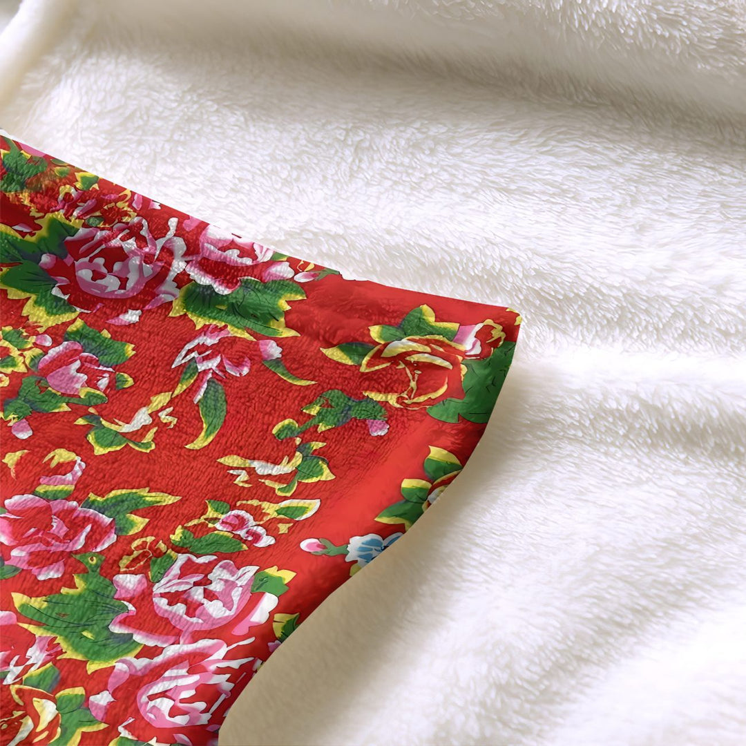 Blumenmuster Kuscheldecke