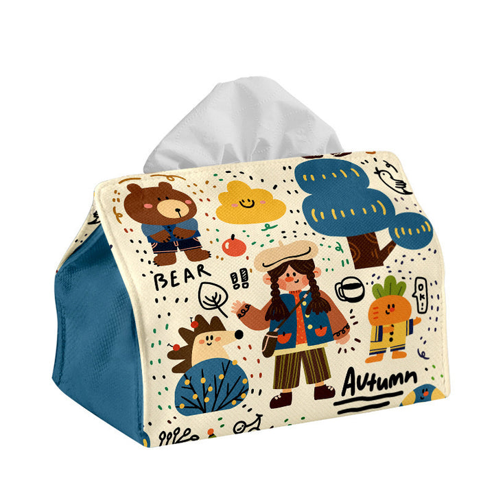 Dekorativer tissue box cover im Cartoon-Design Karnz