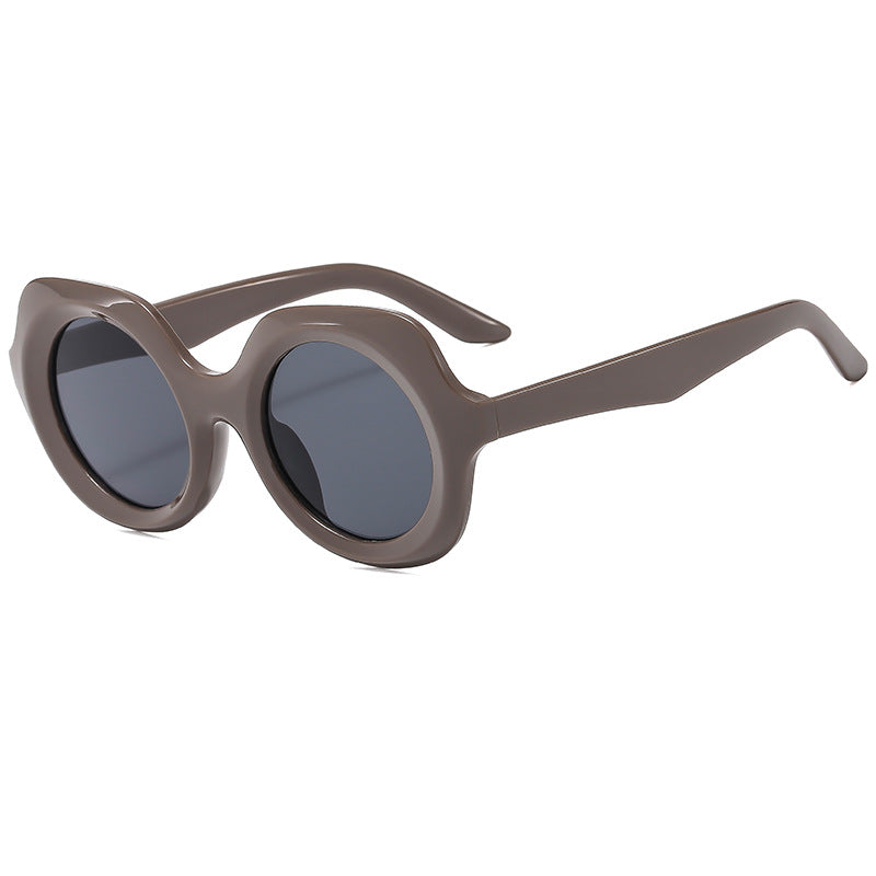 Damen oversized Sonnenbrille mit stilvollen, geschwungenen Rahmen Karnz