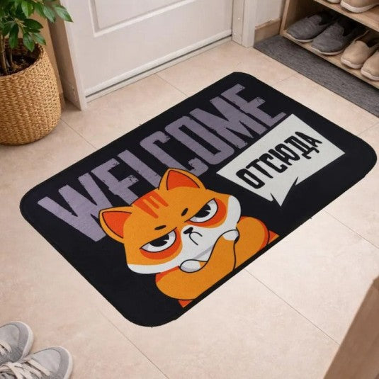 Cartoon Cat Thema Willkommenmatte