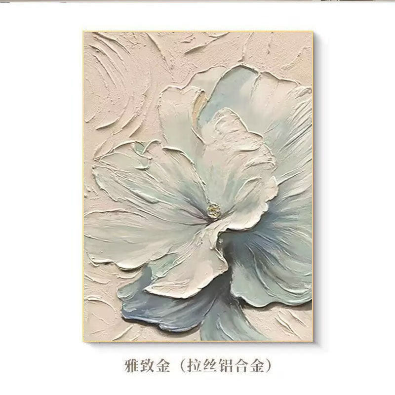 Strukturierte florale Relief-Leinwandkunst