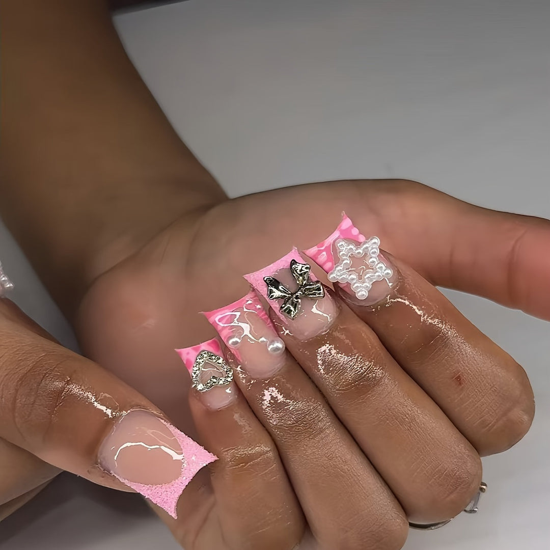 Dekorativer Press-On Nagelset Karnz