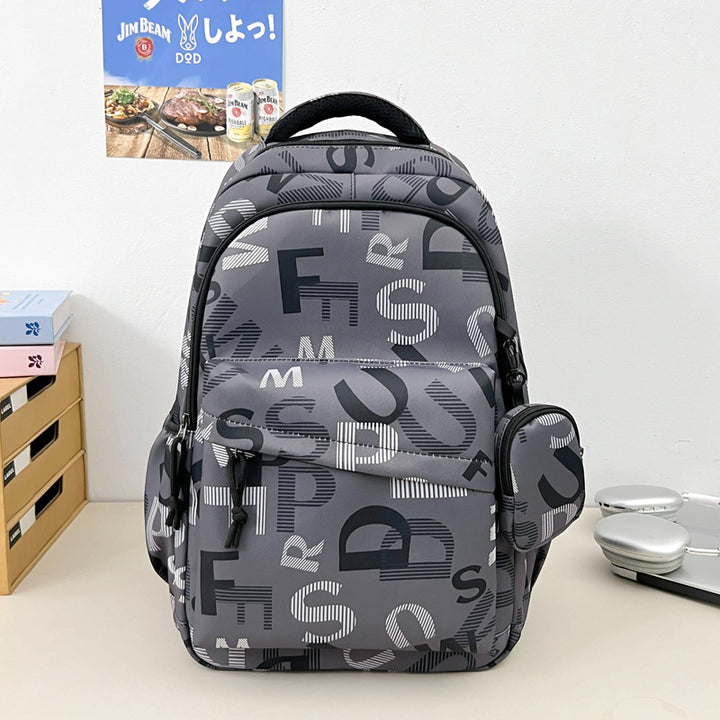 Stylischer Rucksack mit Buchstabenaufdruck Karnz