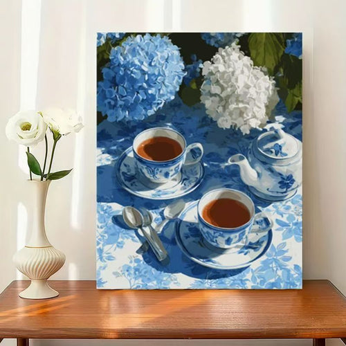 Florale Teezeit Wandkunst Karnz