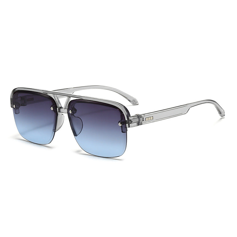 Damen modische quadratische Sonnenbrille mit transparentem Rahmen Karnz