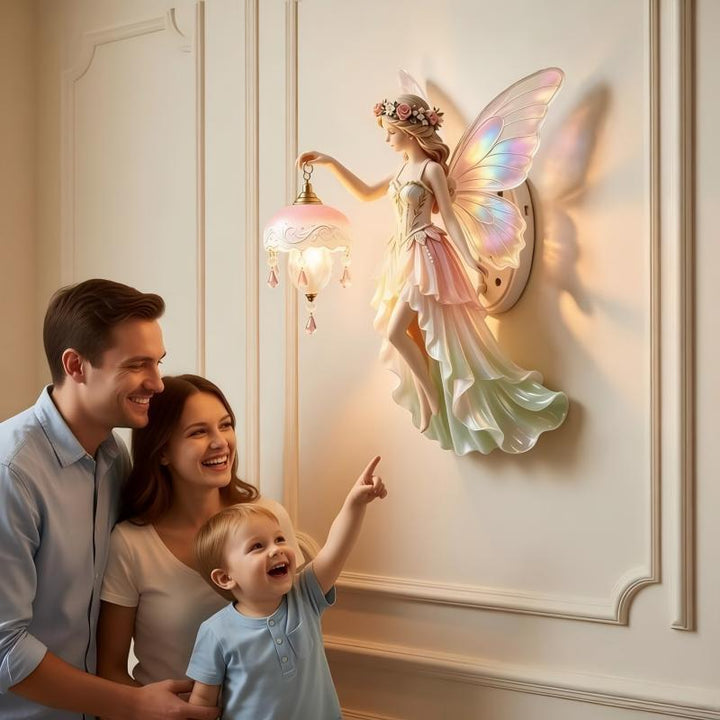 Dekorative Feenfigur mit LED-Licht Karnz