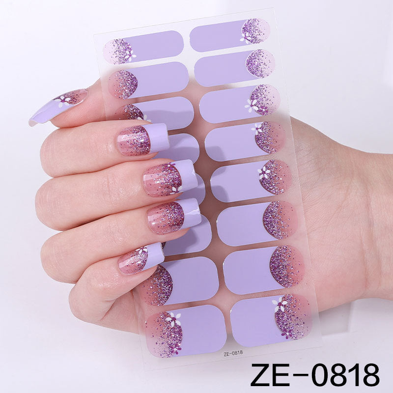 Elegante Glitter Akzent Nagel Wraps