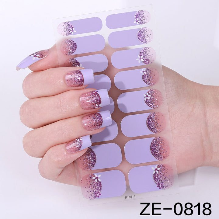 Elegante Glitter Akzent Nagel Wraps