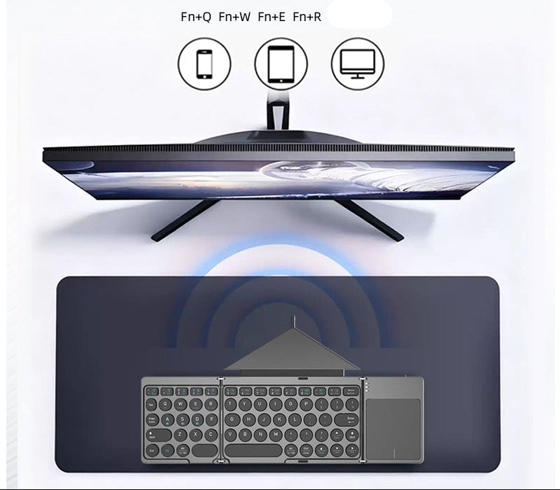 Ultra-dünnes Bluetooth-Faltkeyboard mit Touchpad Karnz