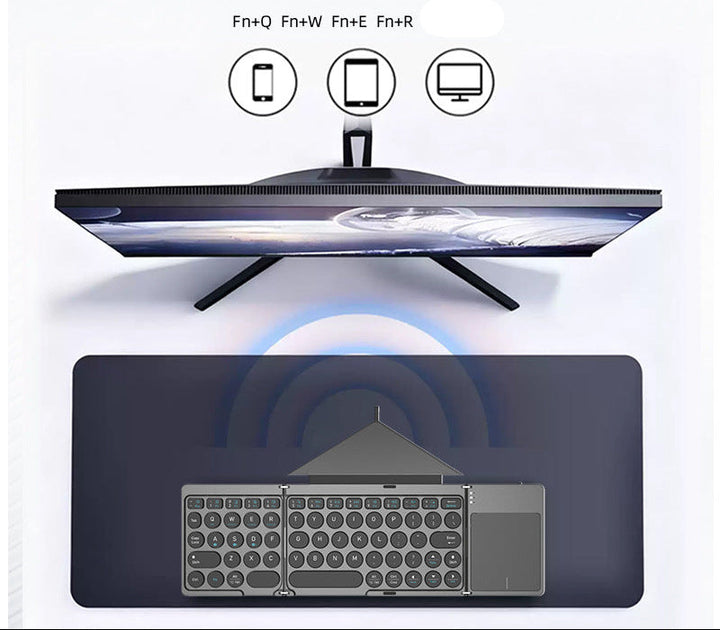 Ultra-dünnes Bluetooth-Faltkeyboard mit Touchpad Karnz