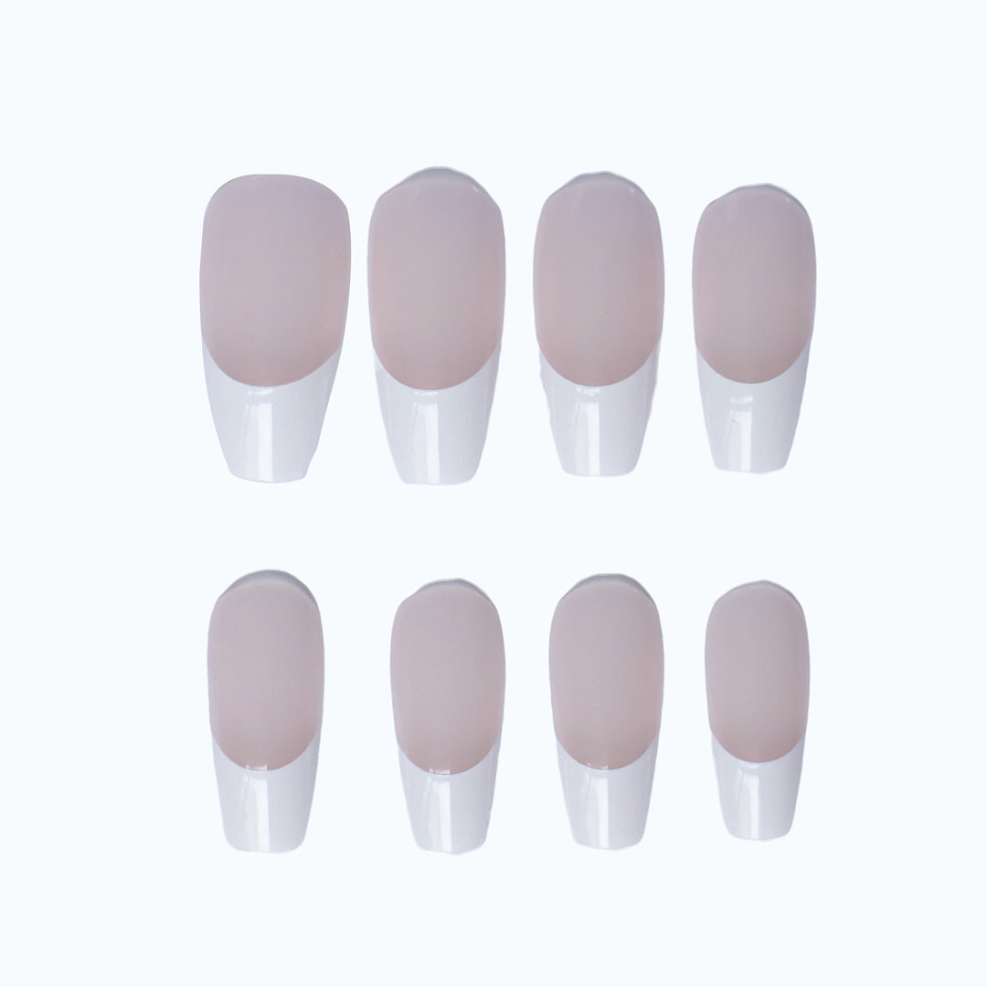 Elegante Französisch Spitze Acryl Nagel Set