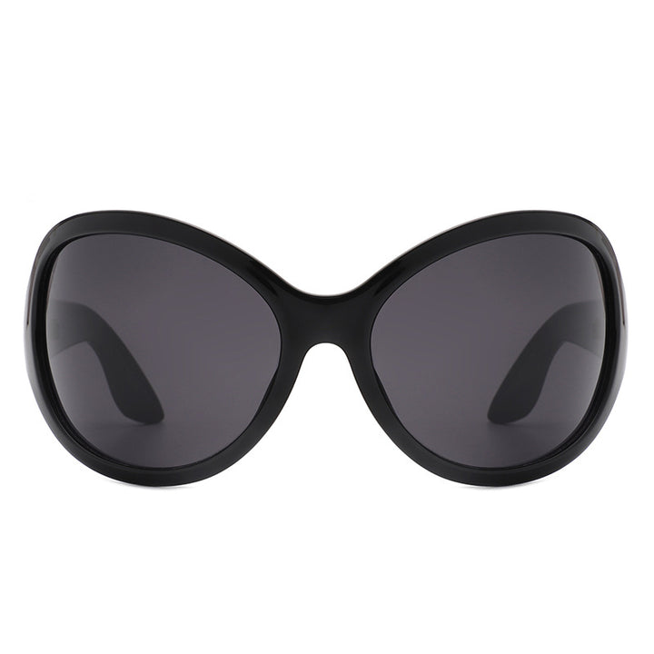 Damen Sonnenbrille im stilvollen Schmetterlingsdesign mit UV-Schutz und breitem Rahmen Karnz