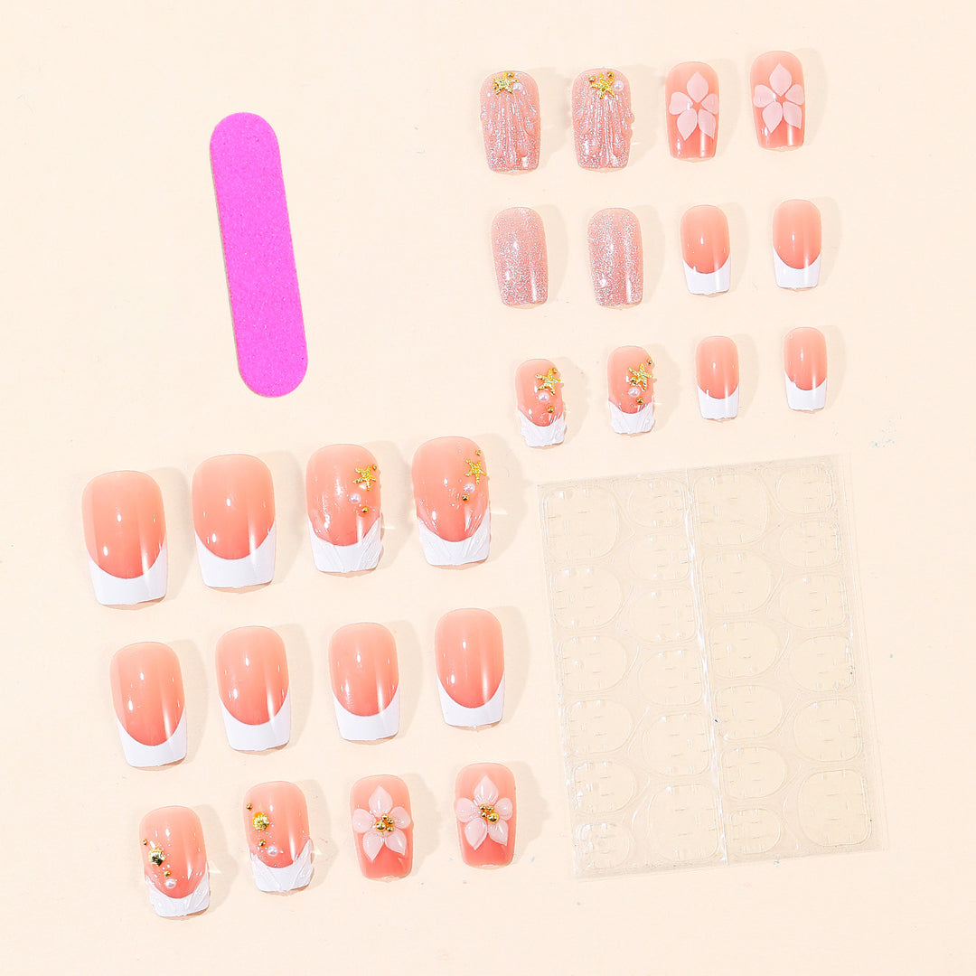 Künstlerische Blumen Acryl Nail Art Karnz