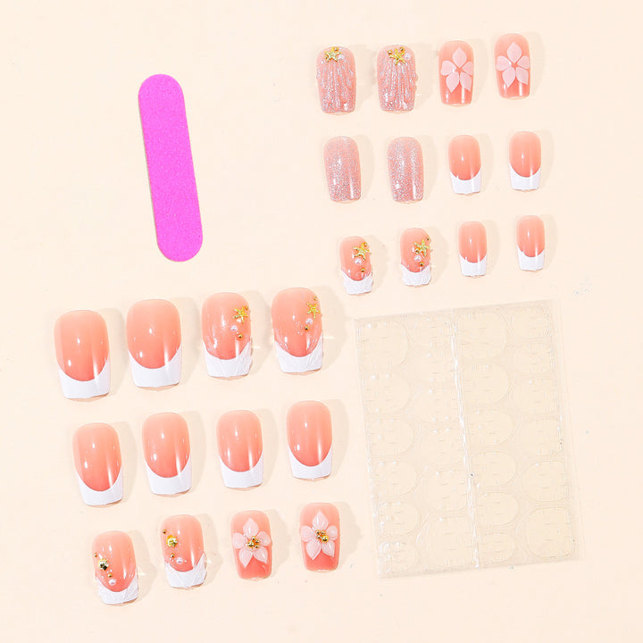 Künstlerische Blumen Acryl Nail Art Karnz