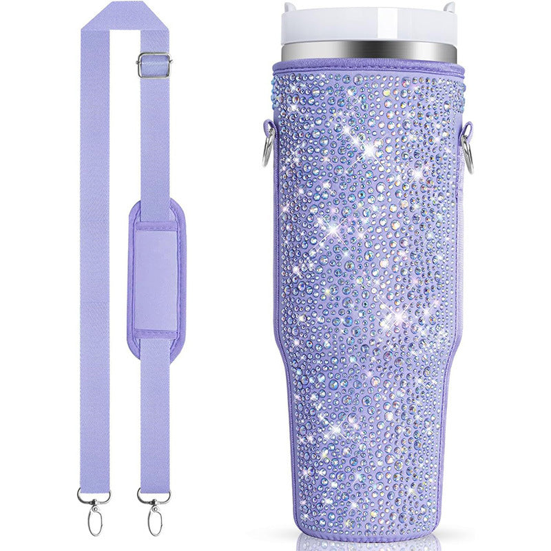 Damen Glitzernde Isolierflasche Hülle Karnz