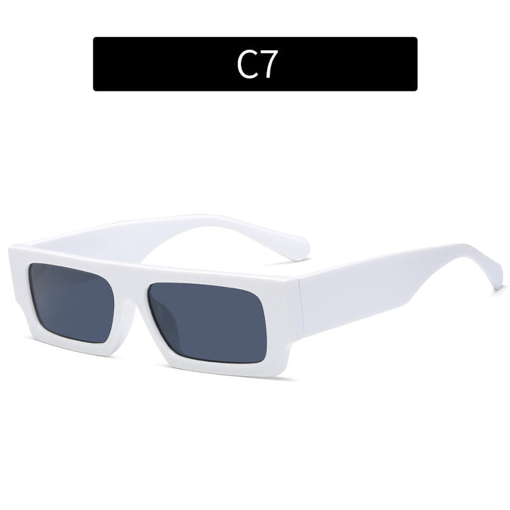 Modische retro-inspirierte rechteckige Sonnenbrille