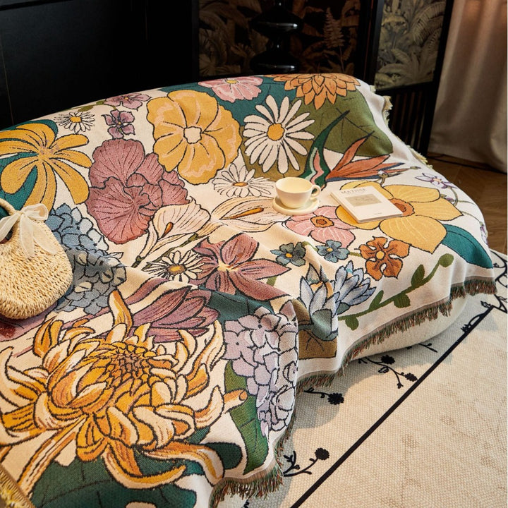 Blumenmuster Wandteppich Decke