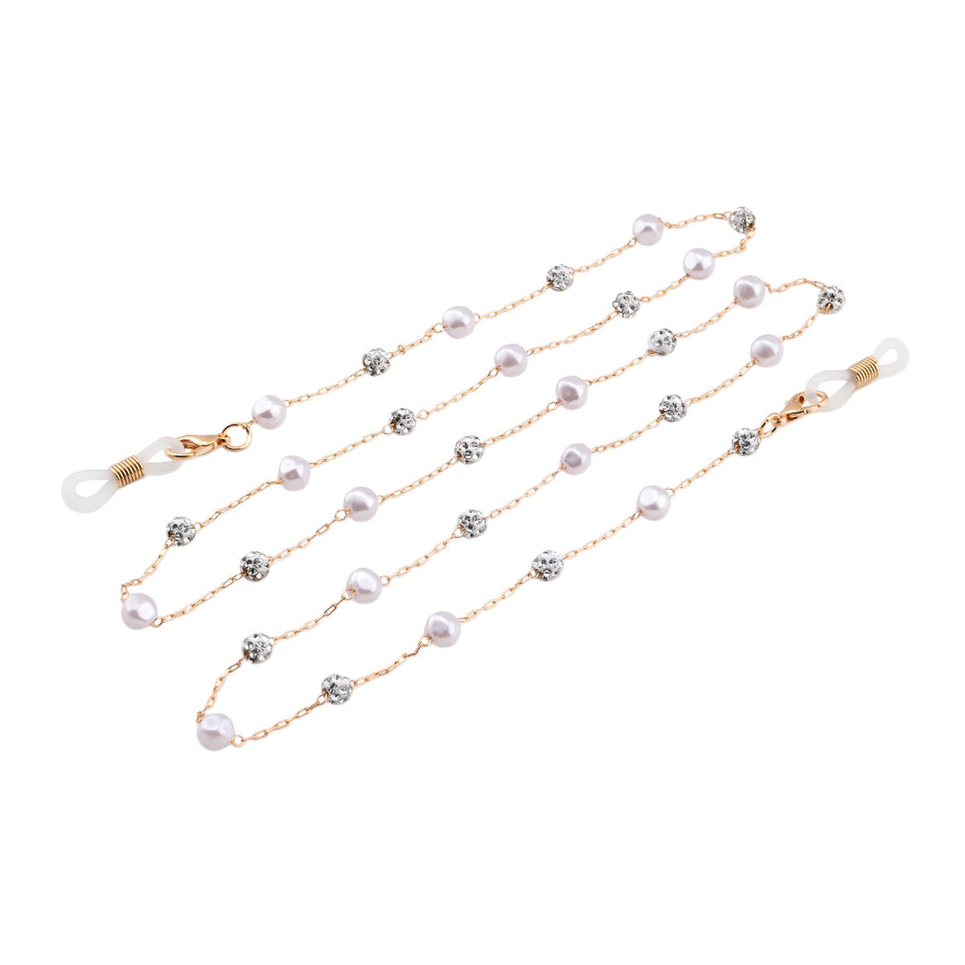 Elegante Kristall- und Perlenbrillenketten Karnz