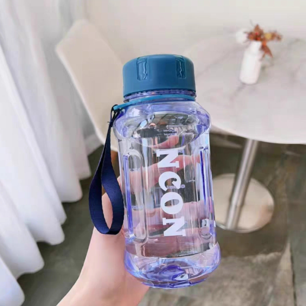 Damen Transparente Trinkflasche mit praktischem Tragegriff Karnz