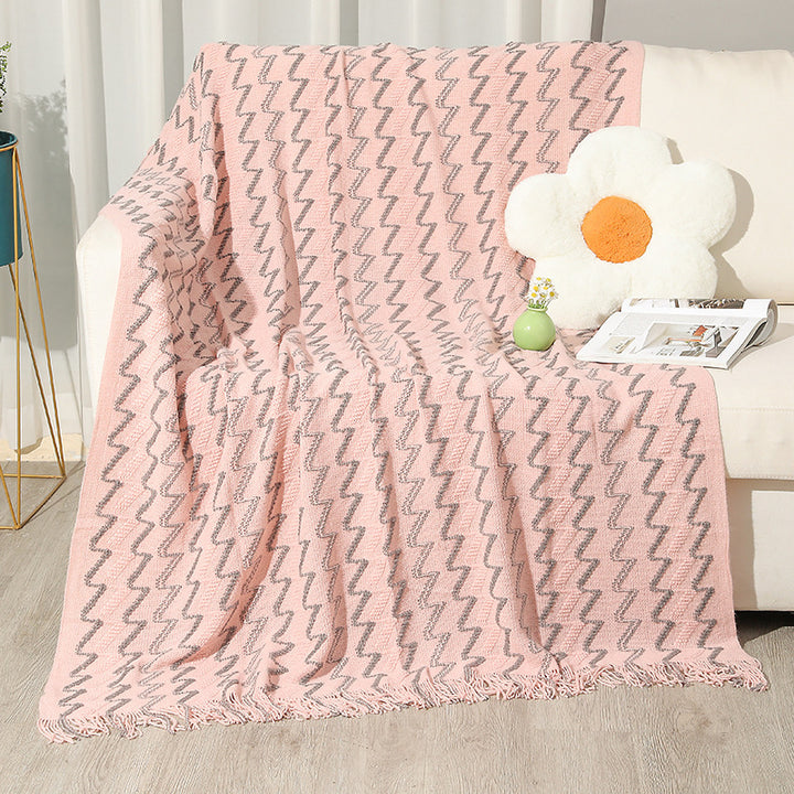Gemütliche Strickwurfdecke