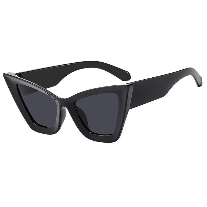 Damen Cat-Eye Sonnenbrille mit einzigartigem Wellenrahmen Karnz