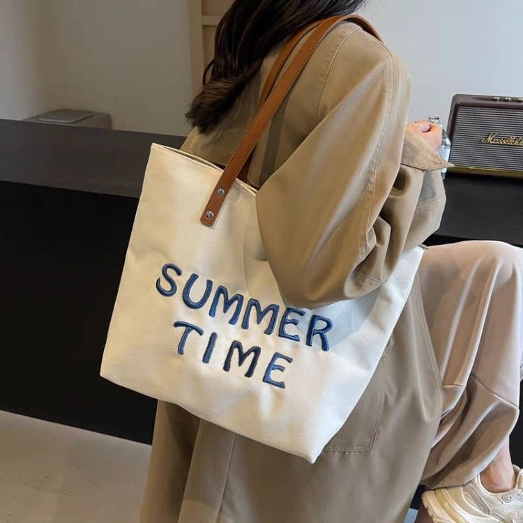 Strandtasche mit Gesticktem Sommermotiv Karnz