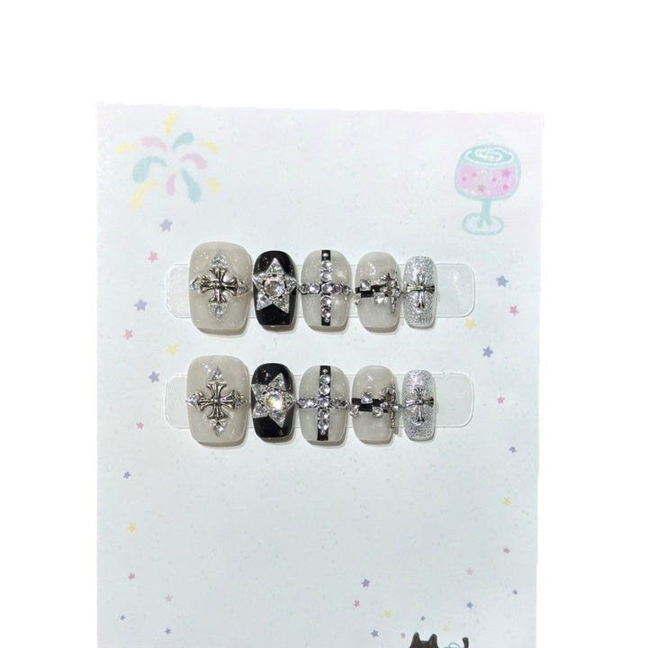 Dekoratives Strass-Nagelkunst-Set