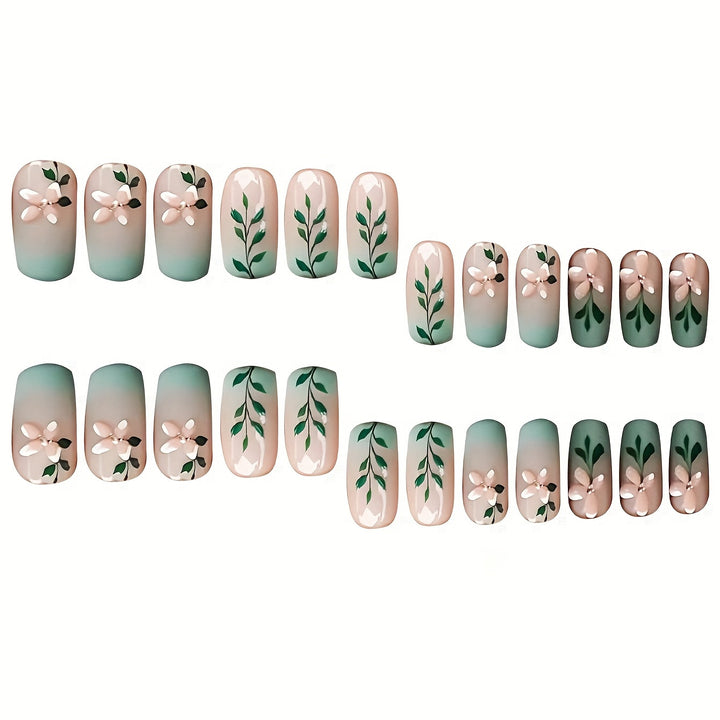 Floral Design Press-On Nail Set Karnz